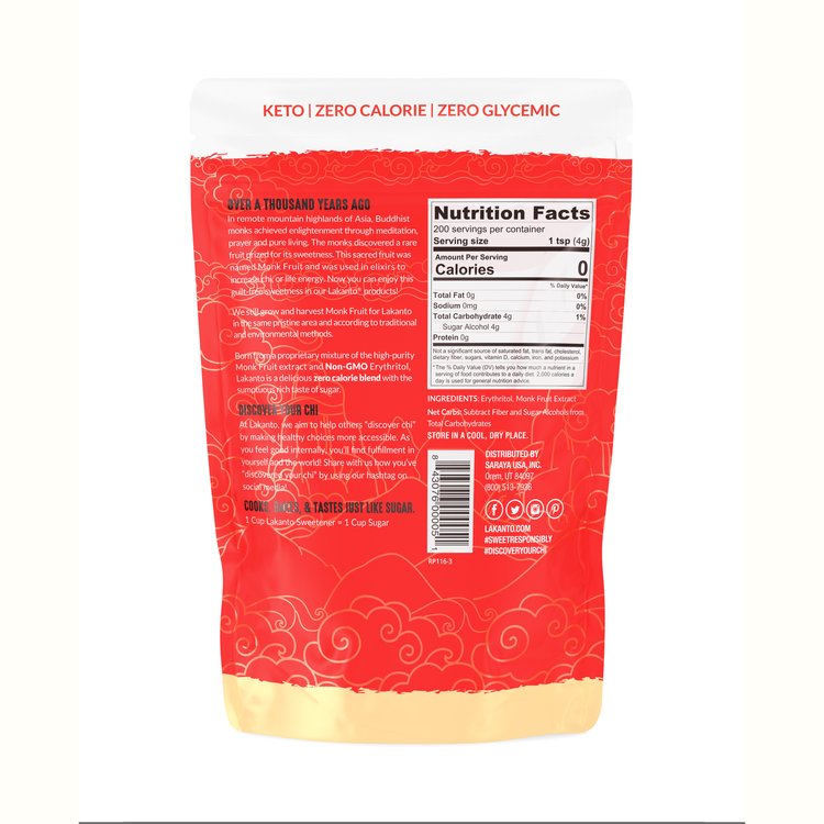 Lakanto Monkfruit Sweetener Golden 2 lb (800 gr)